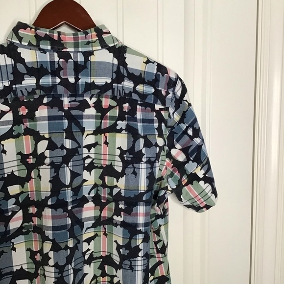 JACK SPADE Short Sleeve Floral Print Button Front Shirt. - Picture 8 of 12